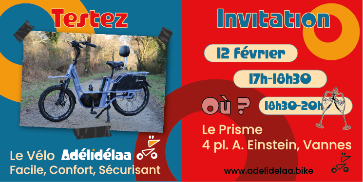 Invitation à la Présentation du vélo Adélidélaa le 12 Février 2026 à Vannes